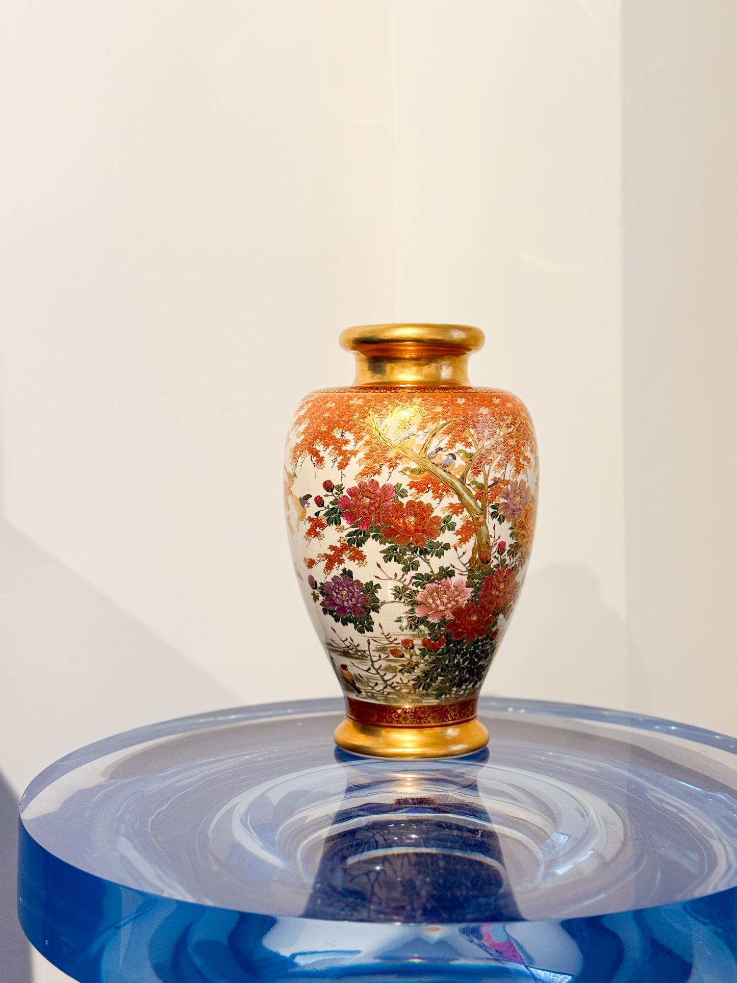 Vintage Hand-Painted Satsuma Vase