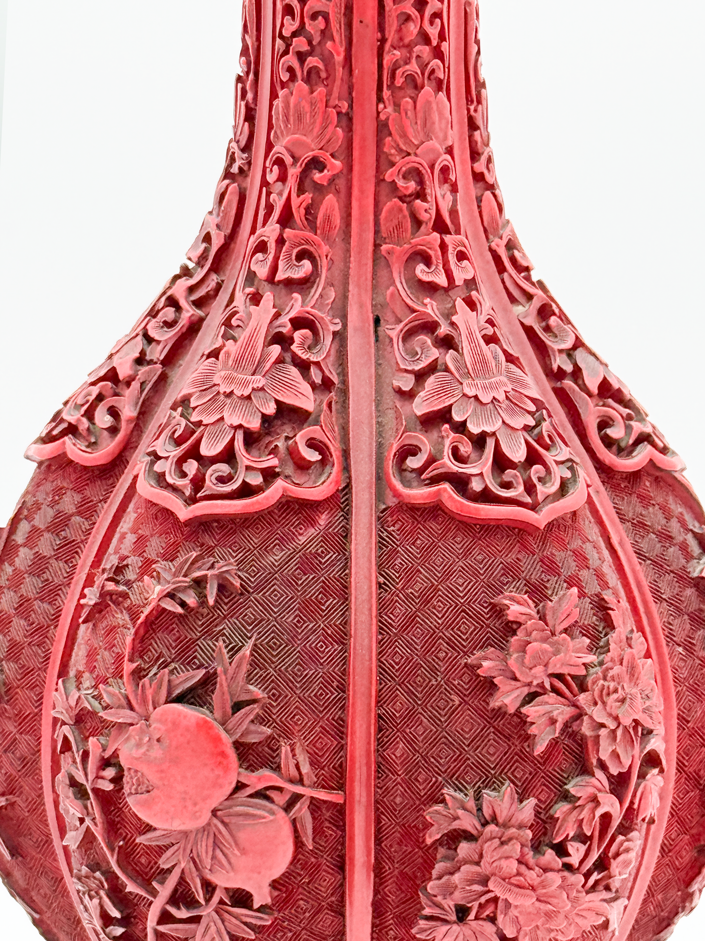 Vintage Chinese Carved Lacquer Vase