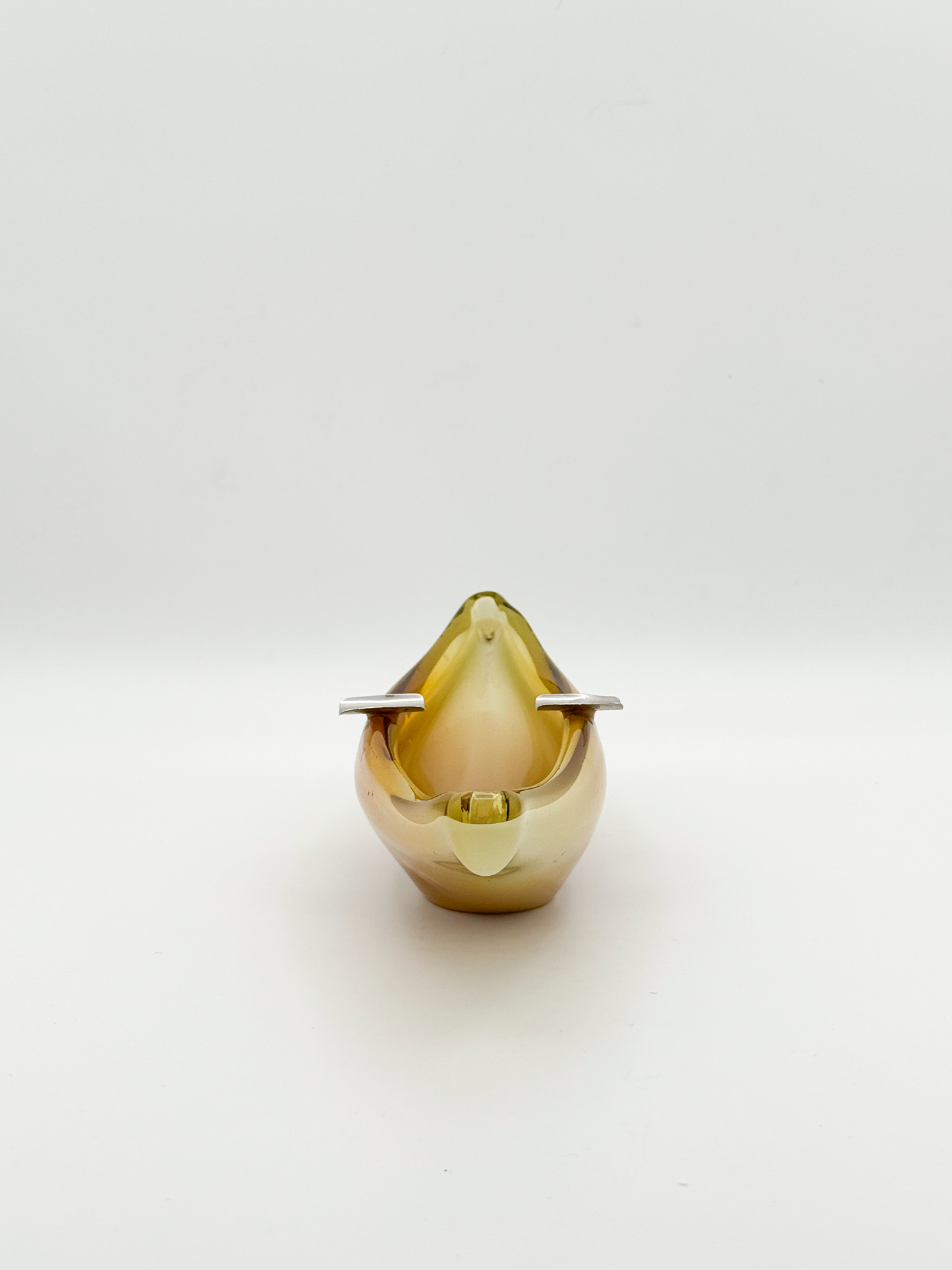 Murano Glass Yellow Ashtray