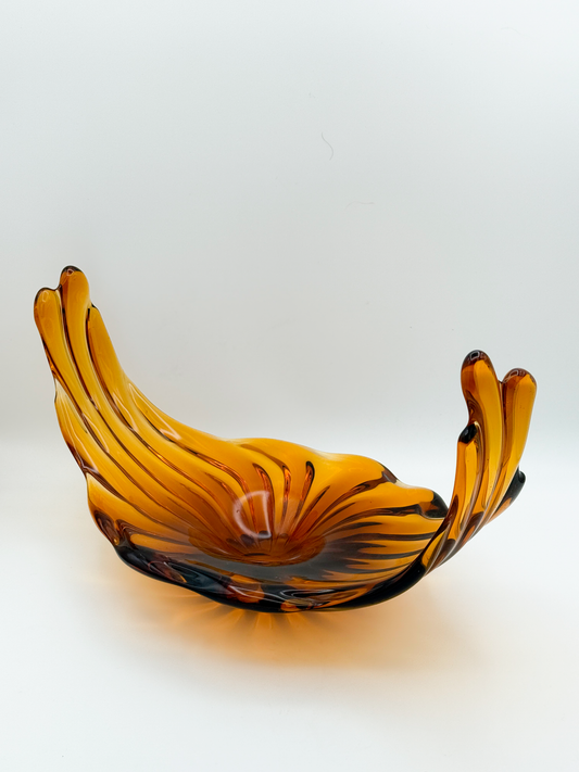 Murano Brown Glass Tray