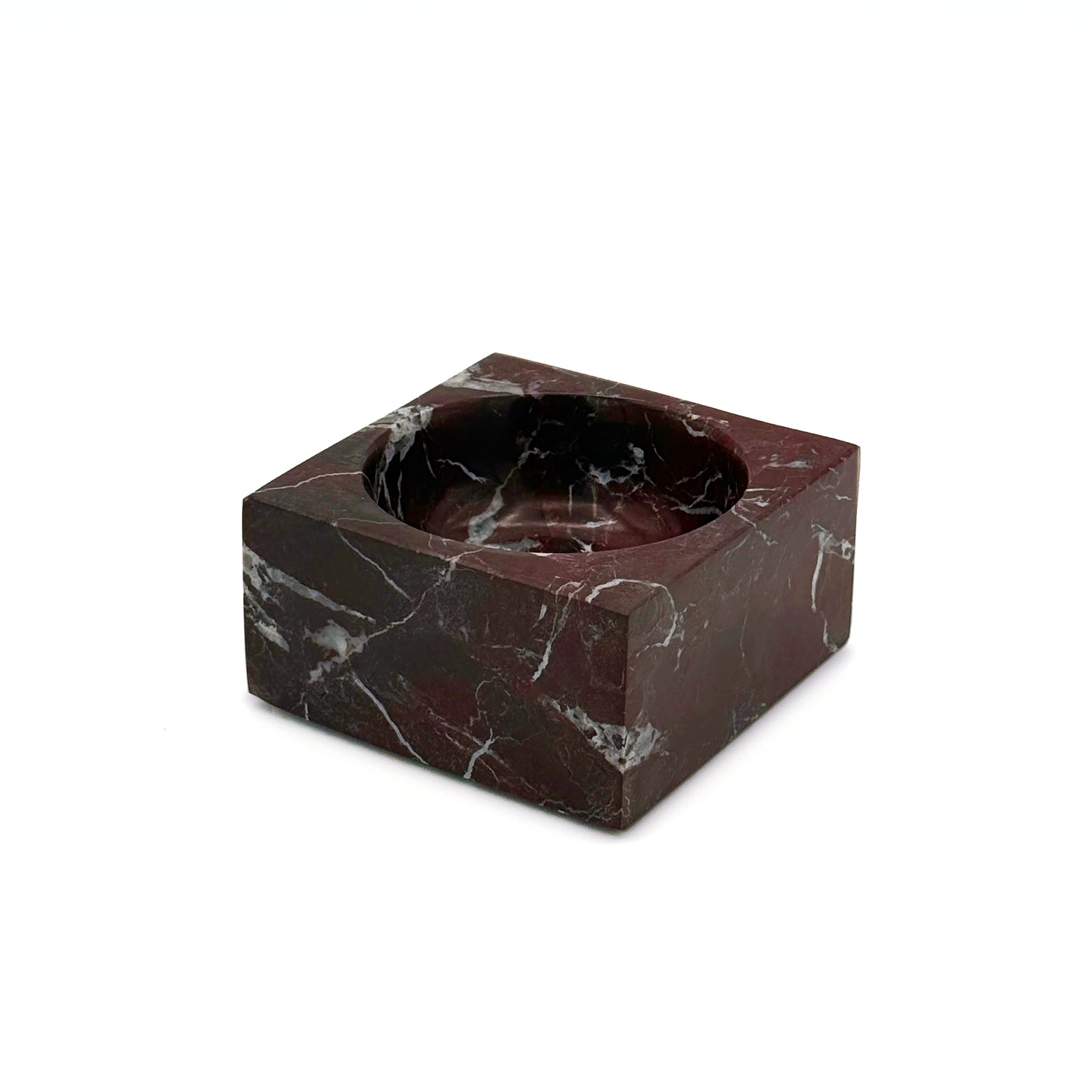 Burgundy Block Bowl