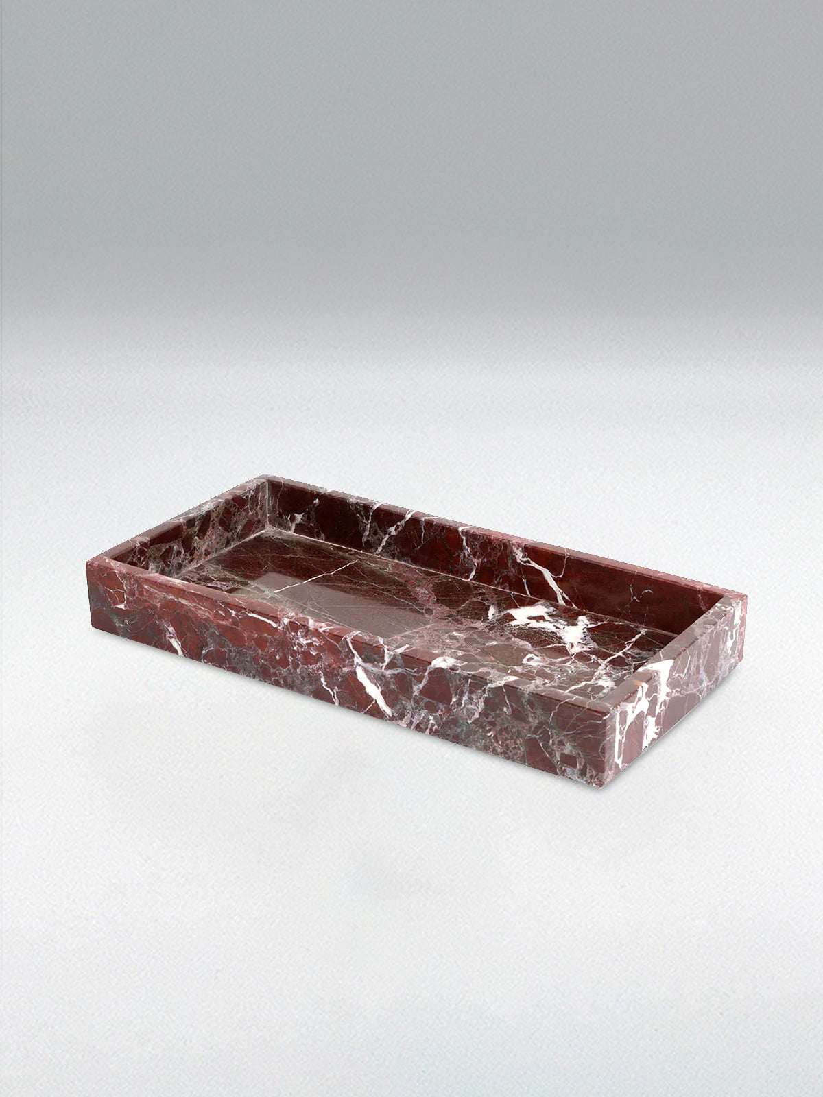 Burgundy Marble Rectangular Tray