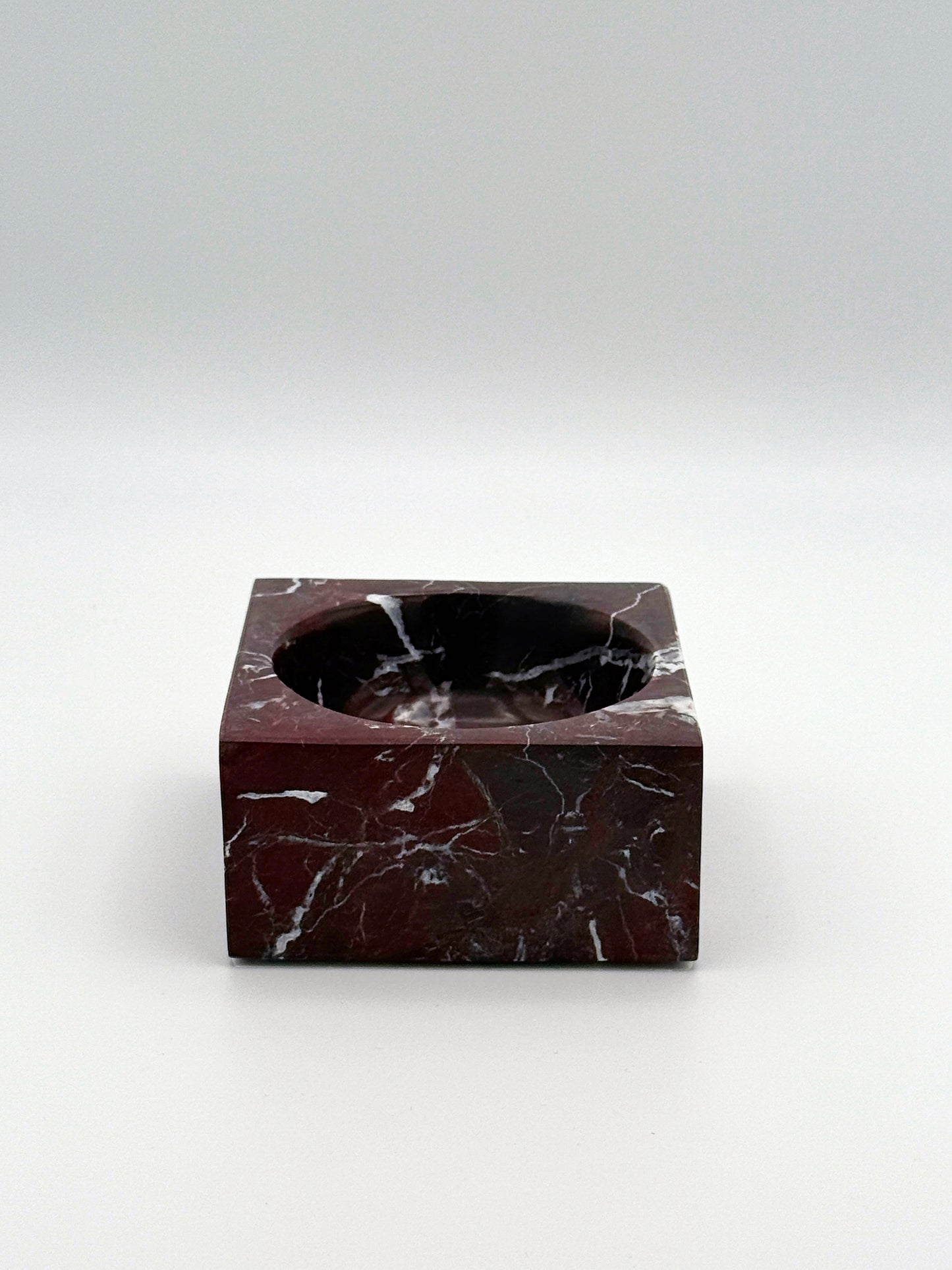 Burgundy Block Bowl