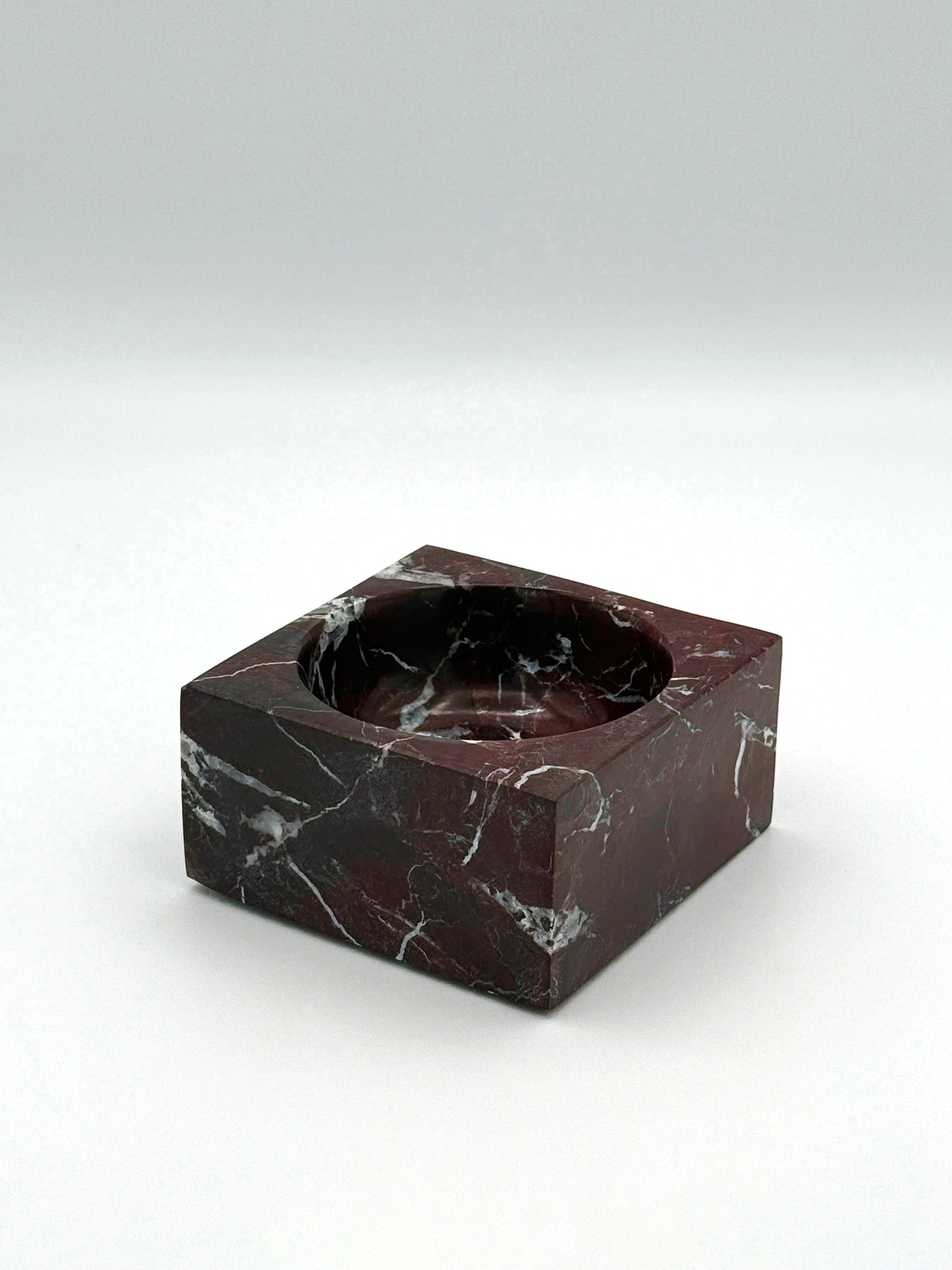 Burgundy Block Bowl